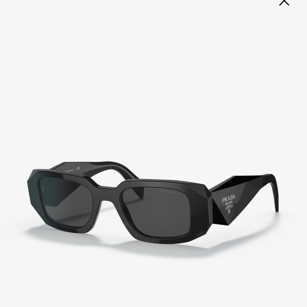 Prada Black Geometric Sunglasses- PR 17WS